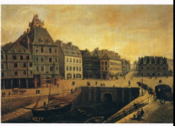 Vue du port de Morlaix, début XIXe siècle.